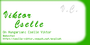 viktor cselle business card